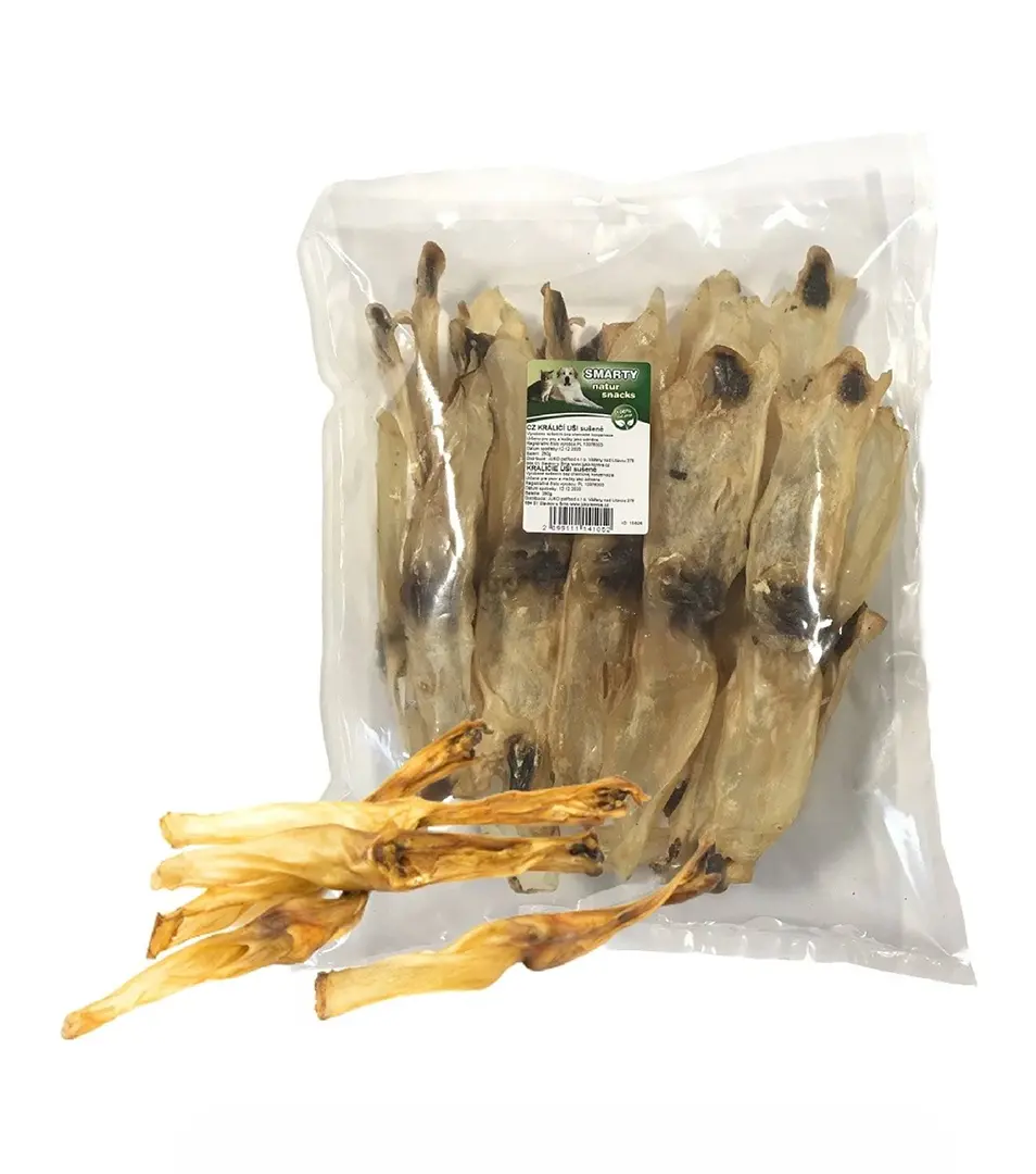 Sušené králičie uši bez srsti 250 g