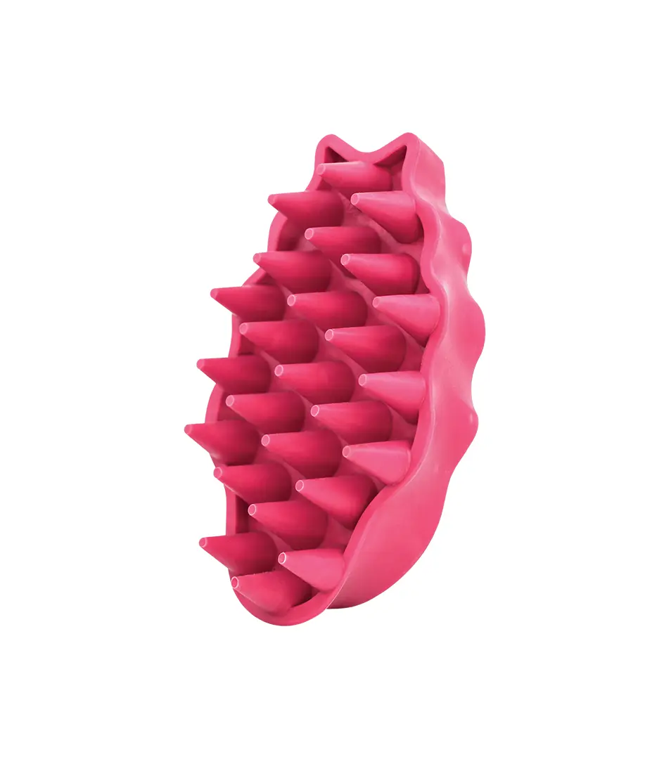 Hrebeň Kong gumový ZoomGroom ružový L - 11,5 × 7 × 2,5 cm