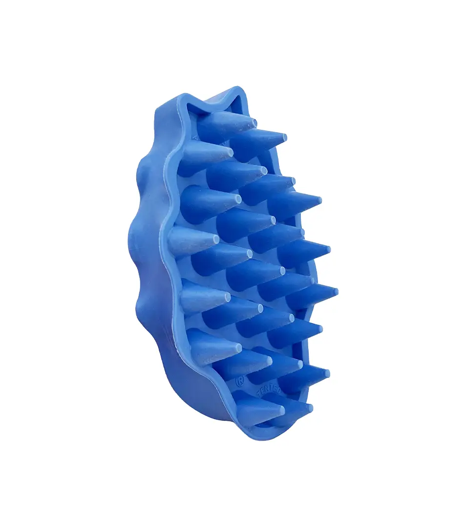 Hrebeň Kong gumový ZoomGroom modrý L - 11,5 × 7 × 2,5 cm