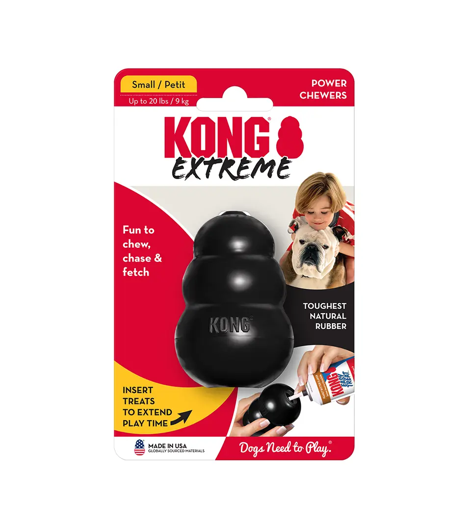 Hračka Kong Dog Extreme Granát čierny, guma prírodná,  S do 9 kg