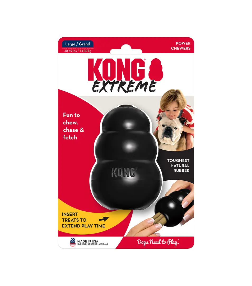 Hračka Kong Dog Extreme Granát čierny, guma prírodná, L 13 - 30 kg