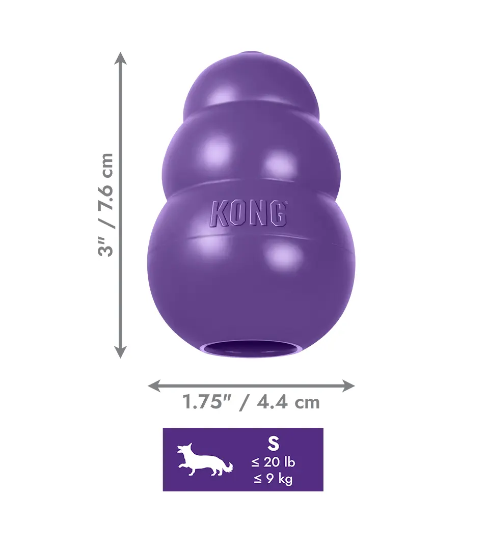 Hračka Kong Dog Senior Granát fialový, guma prírodná, S do 9 kg