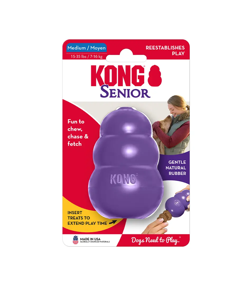 Hračka Kong Dog Senior Granát fialový, guma prírodná, M 7-16 kg