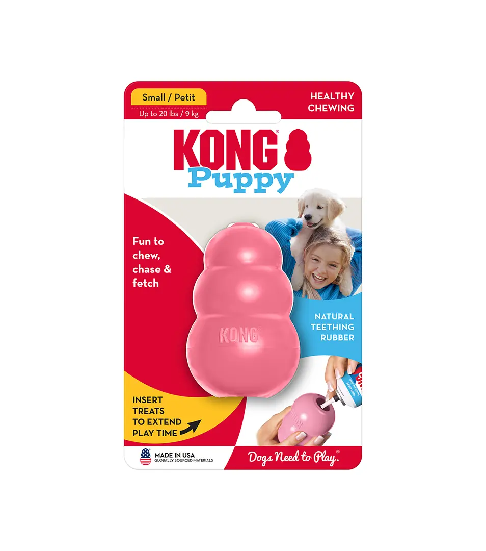 Hračka Kong Dog Puppy Granát modrý/ružový, guma prírodná, S do 9 kg