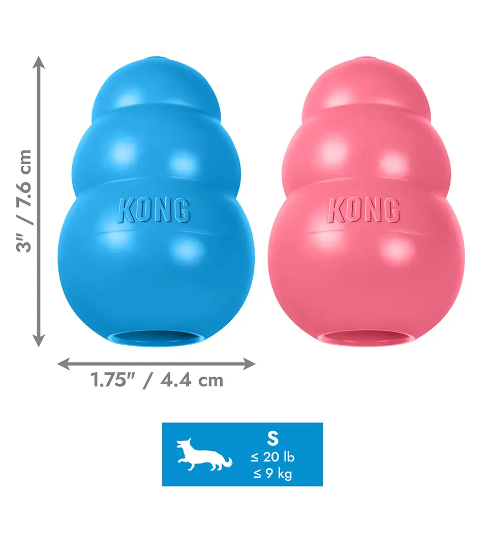 Hračka Kong Dog Puppy Granát modrý/ružový, guma prírodná, S do 9 kg