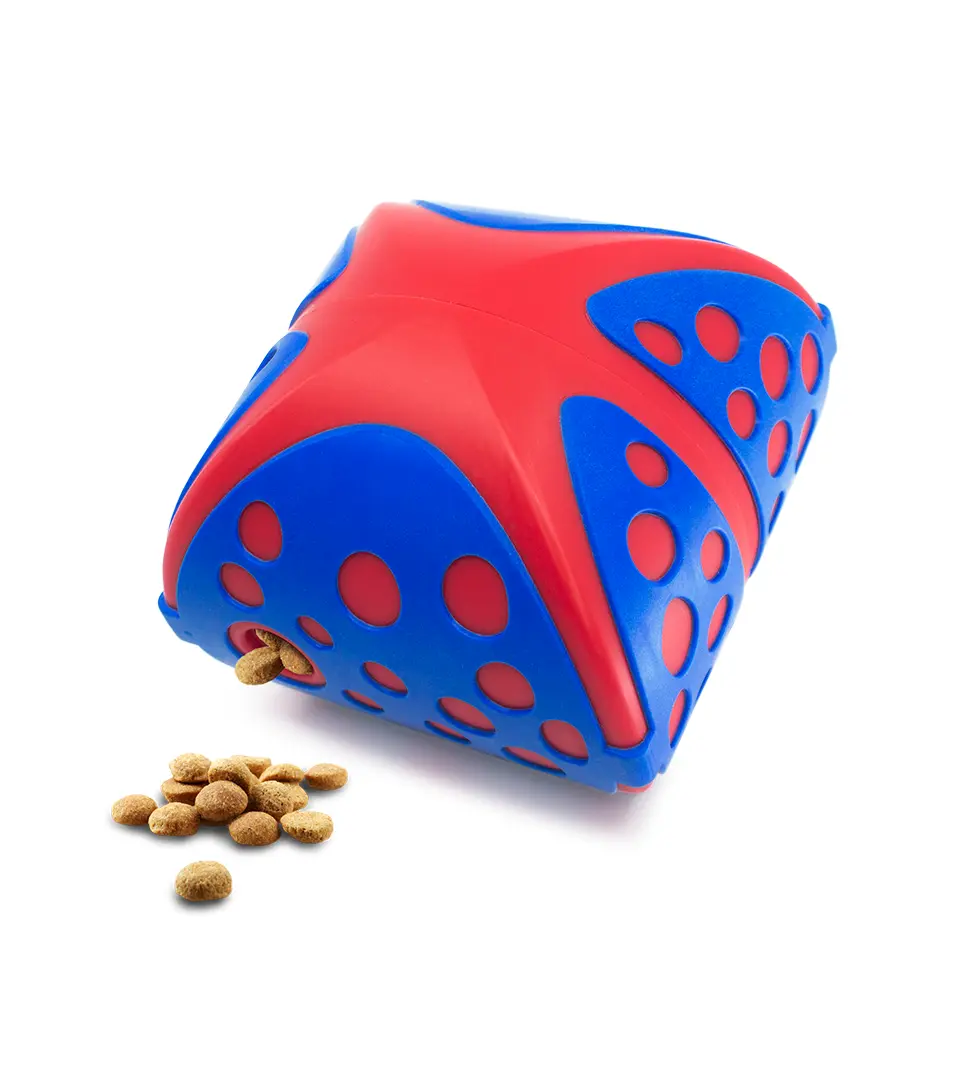 Hračka Kong Dog Rewards Lopta plniaca, červená/modrá, guma termoplastická,M/L