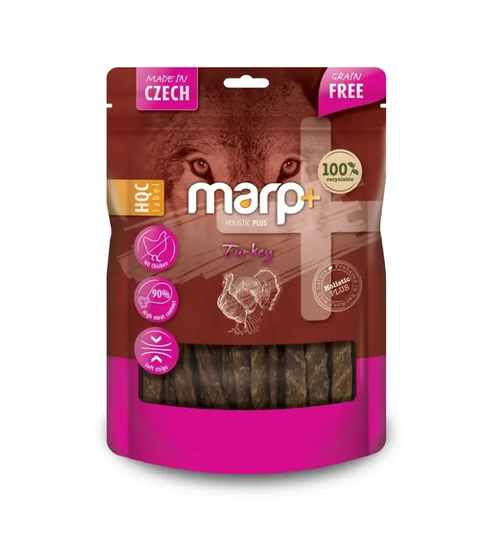 Marp Treats Holistic+ maškrty pre psov morčacie 80g