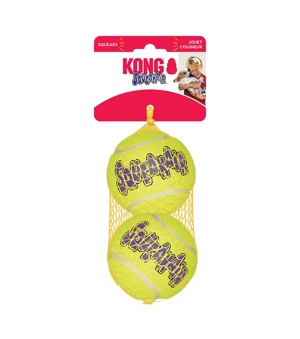 Hračka Kong Dog SqueakAir Lopta s pískatkom tenis, guma vulkanizovaná, L, bal./2 kusy