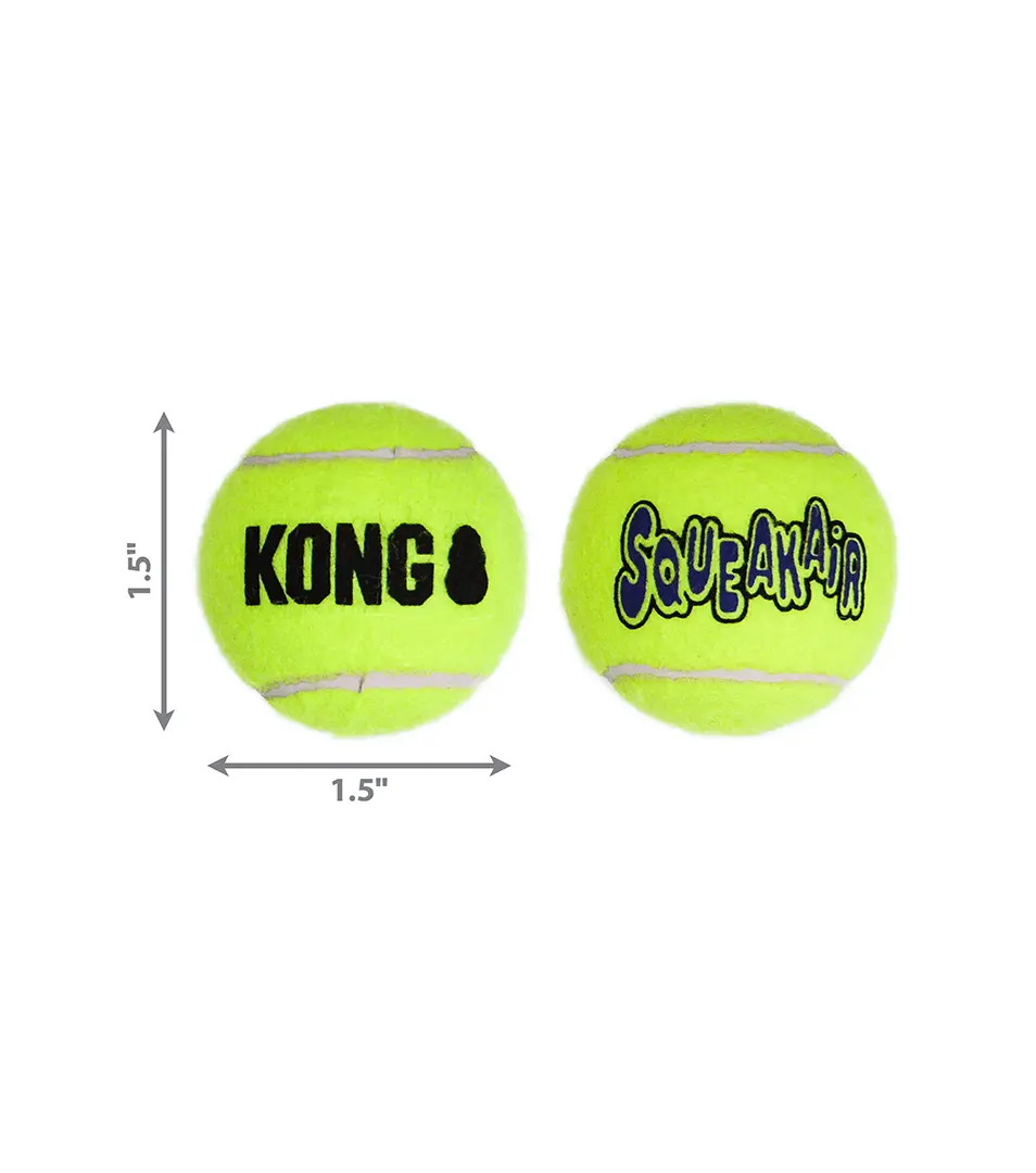 Hračka Kong Dog SqueakAir Lopta s pískatkom tenis, guma vulkanizovaná, XS (3ks/bal.)