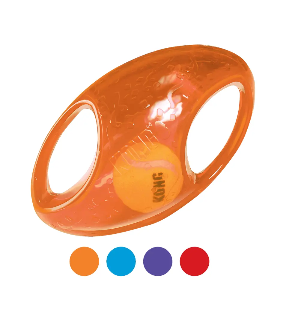 Hračka Kong Dog Jumbler Lopta futbalová s pískatkom, guma termoplastická, L/XL