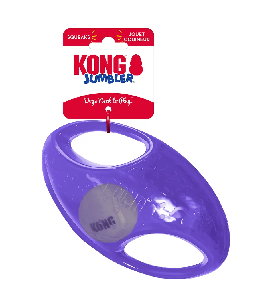 Hračka Kong Dog Jumbler Lopta futbalová s pískatkom, guma termoplastická, L/XL