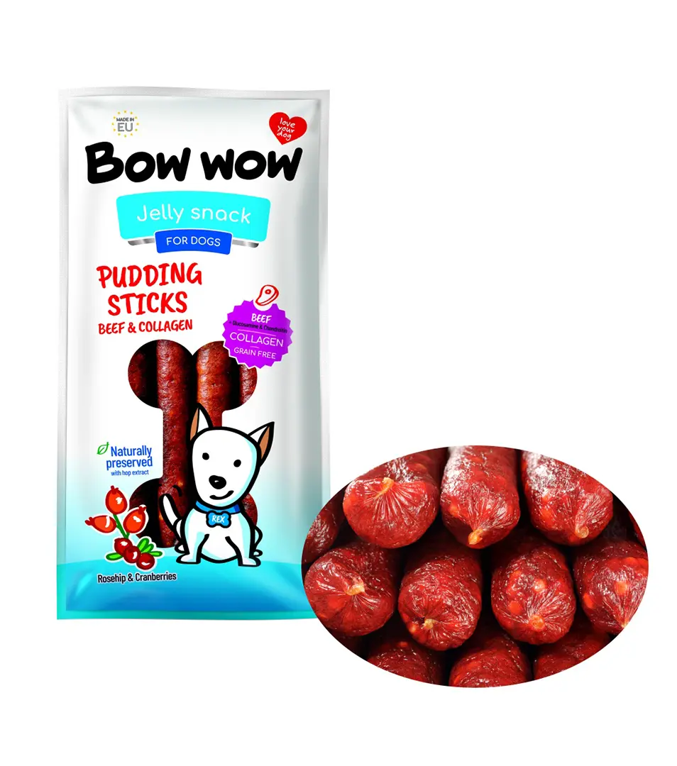 Klobásy Bow Wow s hovädzím mäsom a kolagénom GF (6 ks)