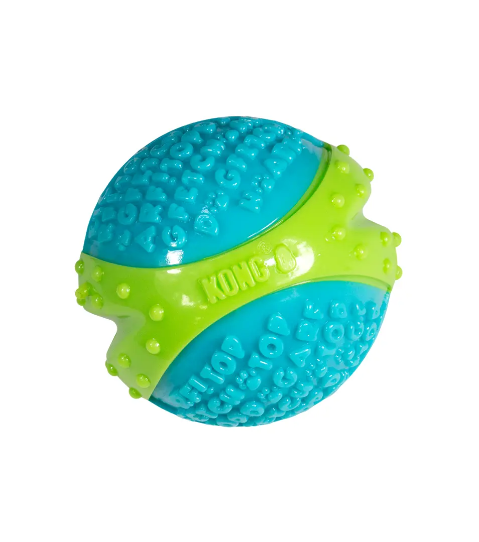 Hračka Kong Dog Corestrength Lopta, zeleno-modrá, guma, L - 7 cm