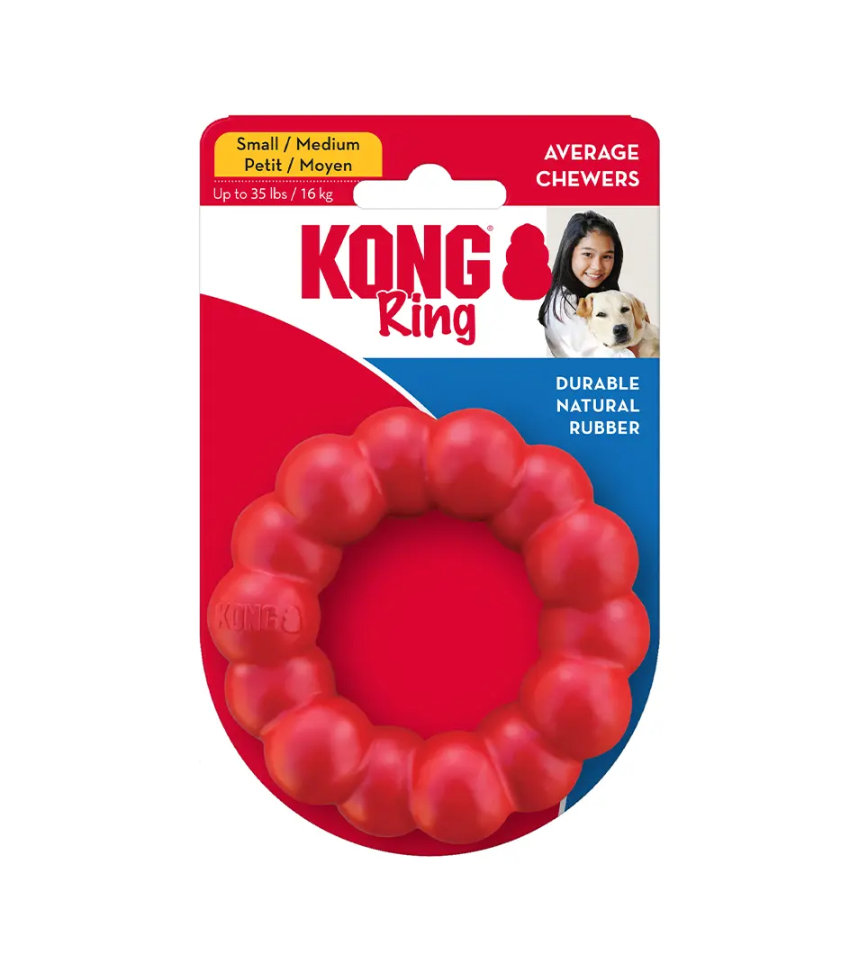 Hračka Kong Dog Classic Kruh červený, guma prírodná, S/M