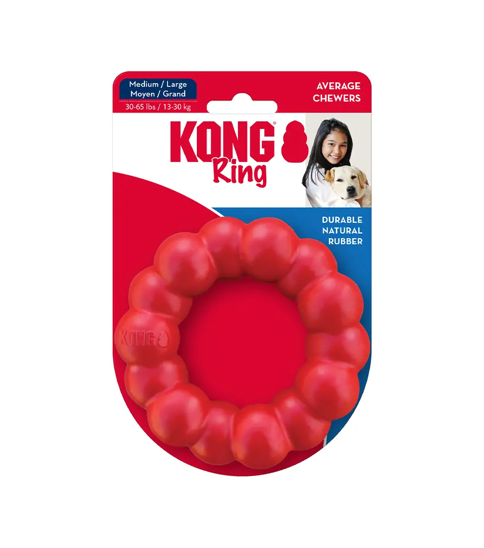 Hračka Kong Dog Classic Kruh červený, guma prírodná, M/L