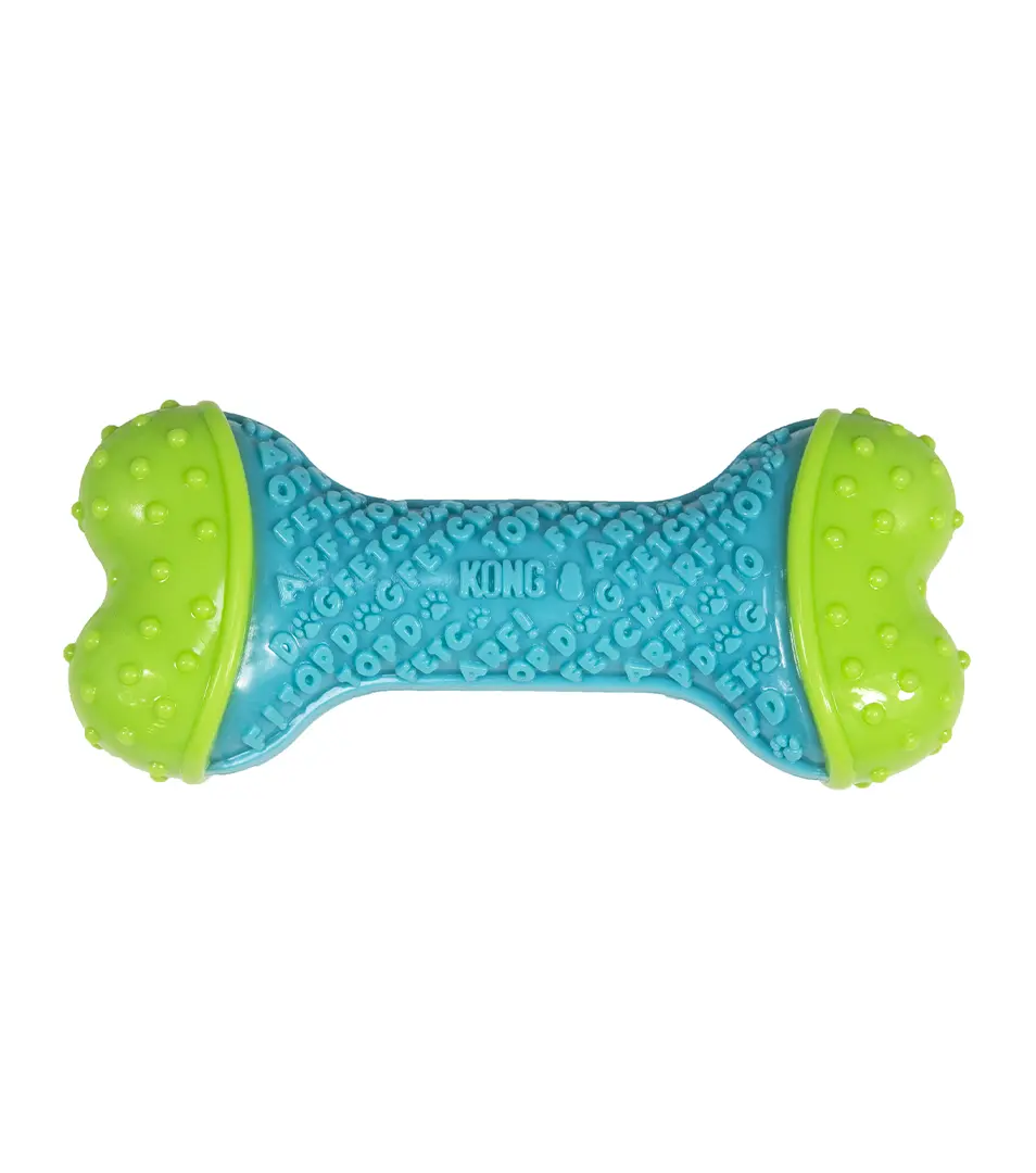Hračka Kong Dog Corestrength Kosť, zeleno-modrá, guma, M/L