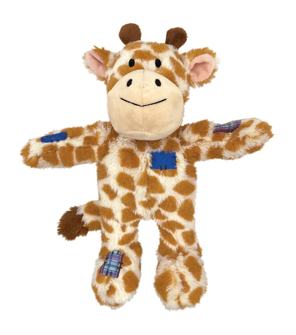 Hračka Kong Dog Wild Knots Preťahovadlo Žirafa s pískatkom, polyetylén  M/L