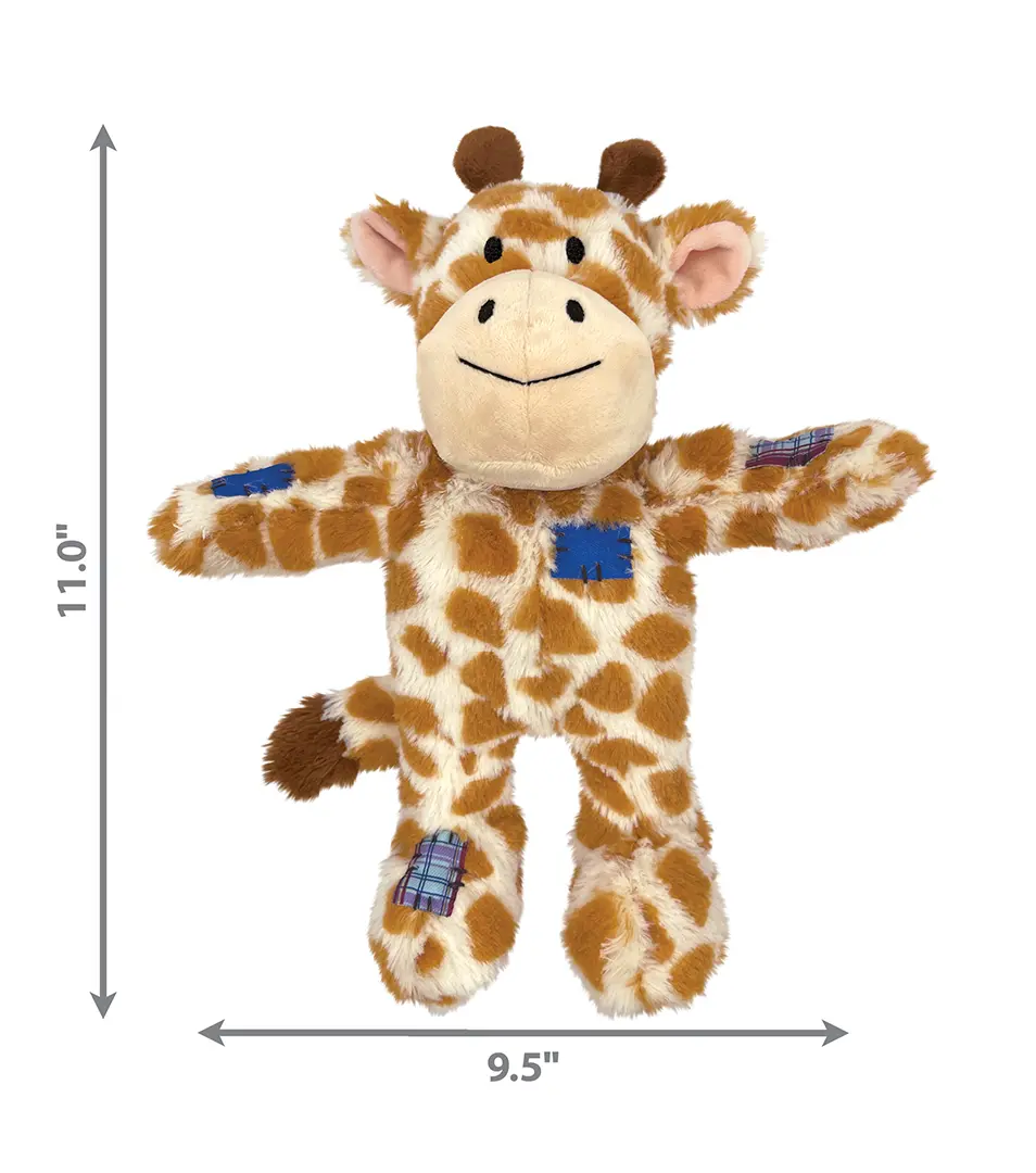 Hračka Kong Dog Wild Knots Preťahovadlo Žirafa s pískatkom, polyetylén  M/L