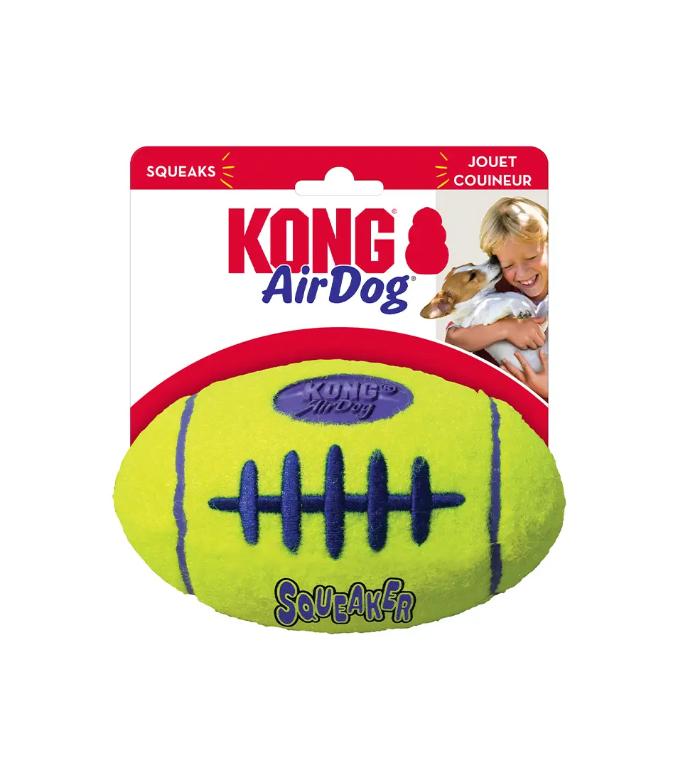 Hračka Kong Dog Airdog Lopta rugby s pískatkom tenis, guma vulkanizovaná, L