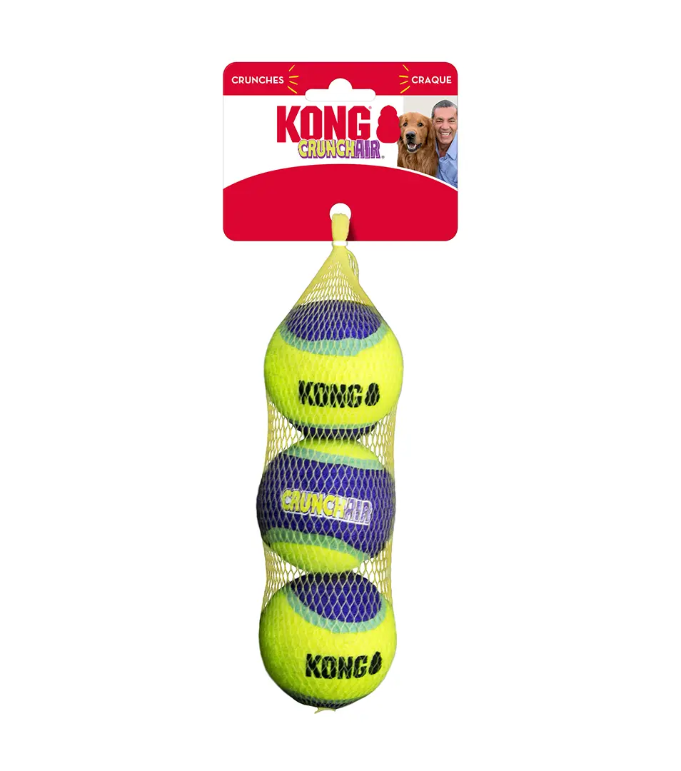 Hračka Kong Dog CrunchAir lopta, guma prírodná M (3ks/bal.)