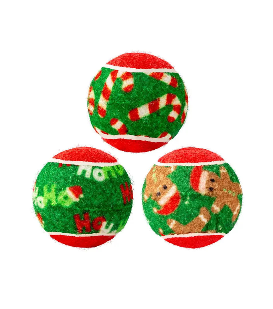 Hračka Kong Dog Holiday SqueakAir® Balls s pískatkom, guma, vulkanizovaná, M (6 ks/ bal.)