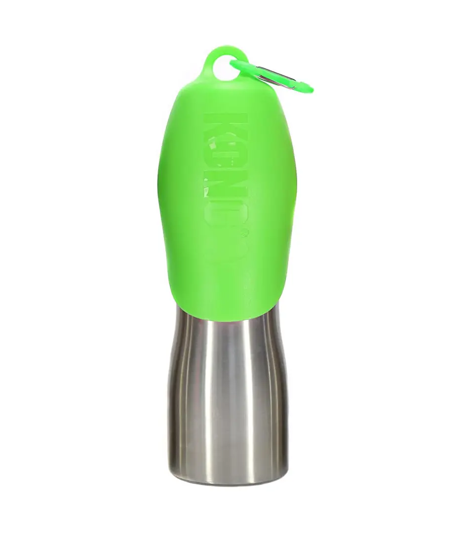 Fľaša na vodu nerezová pre psa, zelená KONG H2O (740ml/25oz) Stainless Steel Bottle Green