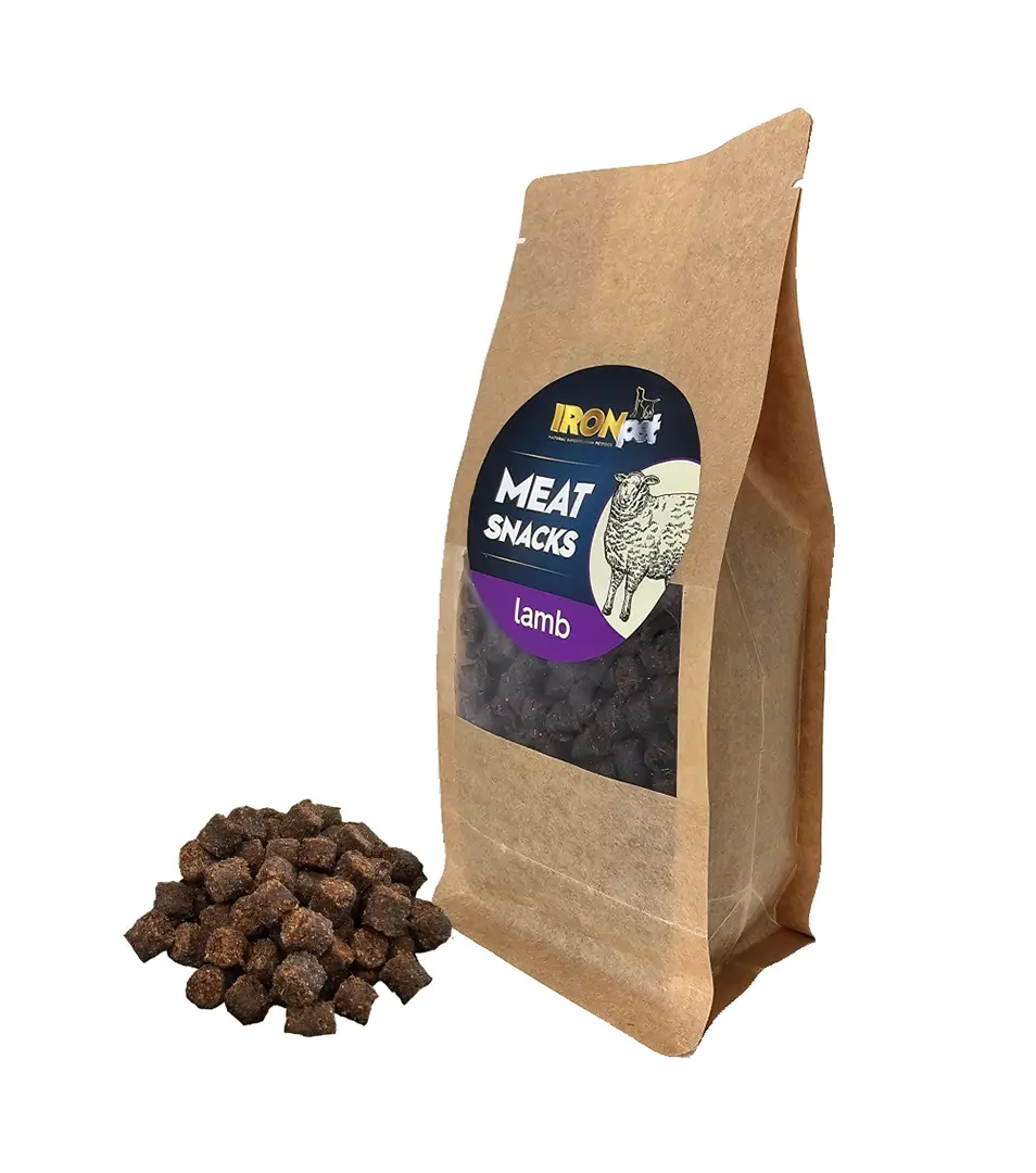 IRONpet tréningové mäsové maškrty Jahňacie 400 g