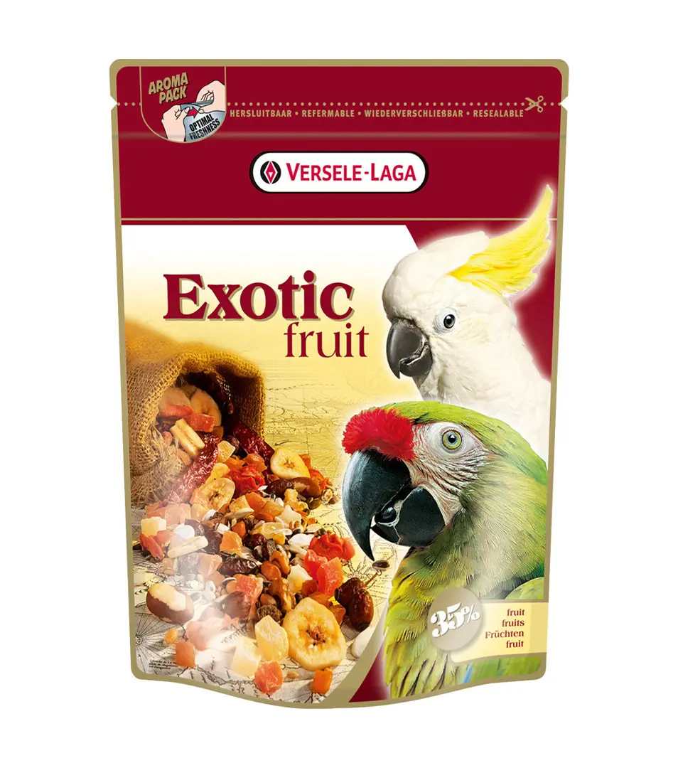 VL Prestige Premium Parrots Exotic Fruit Mix- zmes ovocia, obilovín a semien pre veľké papagáje 600 g