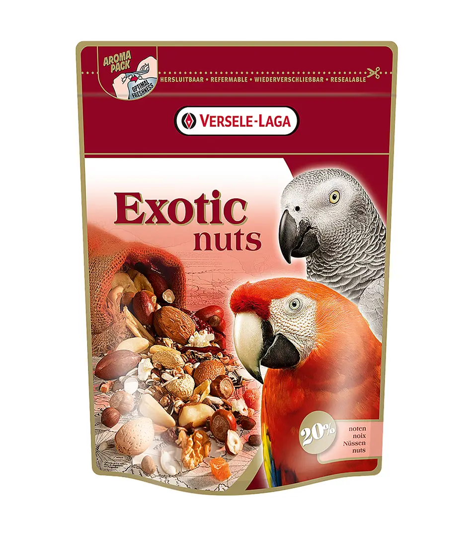 VL Prestige Premium Parrots Exotic Nuts Mix- zmes orechov, ovocia, obilovín a semien pre veľké papagáje 750 g
