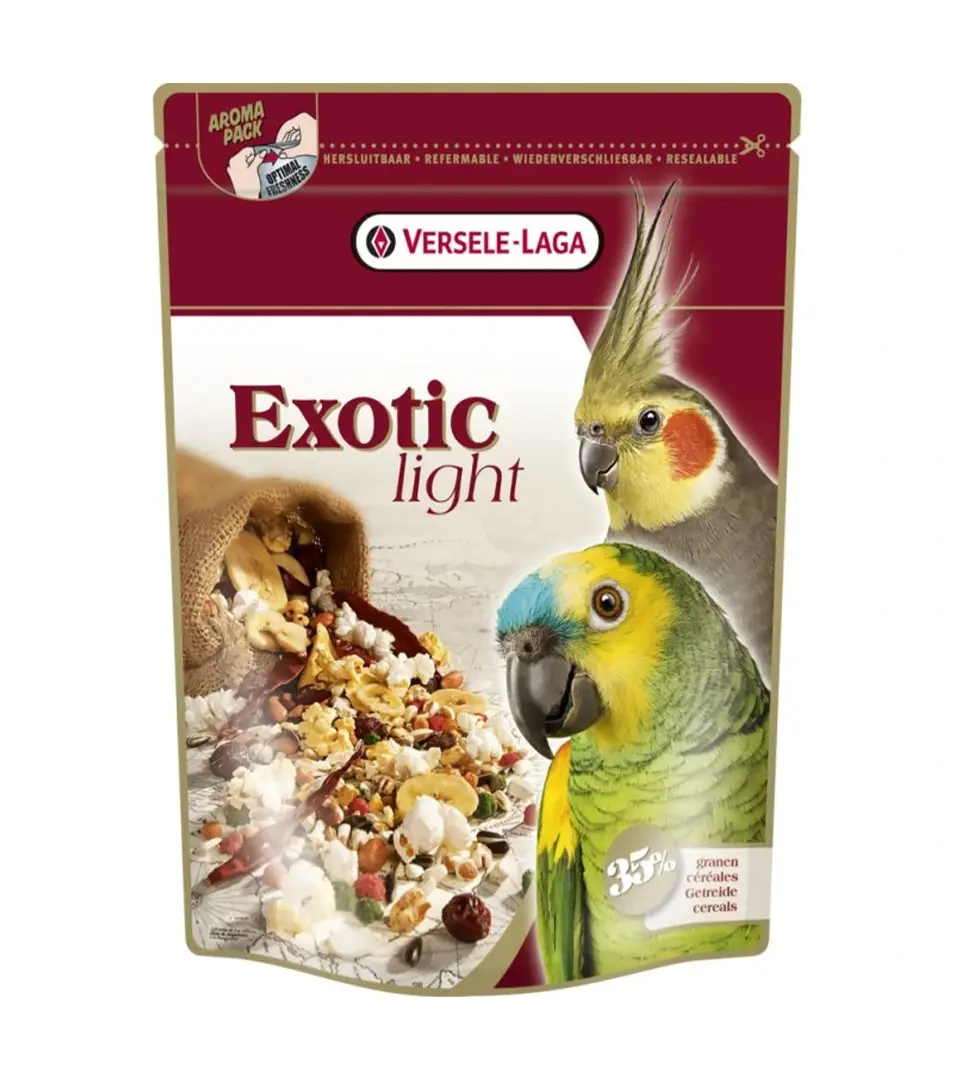 VL Prestige Premium Parrots Exotic Light Mix- odľahčená zmes pre stredné a veľké papagáje 750 g