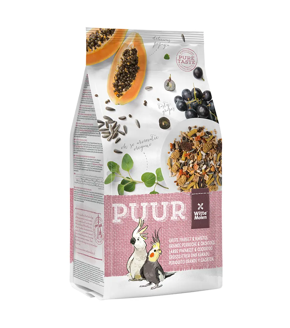 PUUR Large parakeet & cockatoo - gurmánska  zmes pre veľké papagáje a kakadu 2 kg