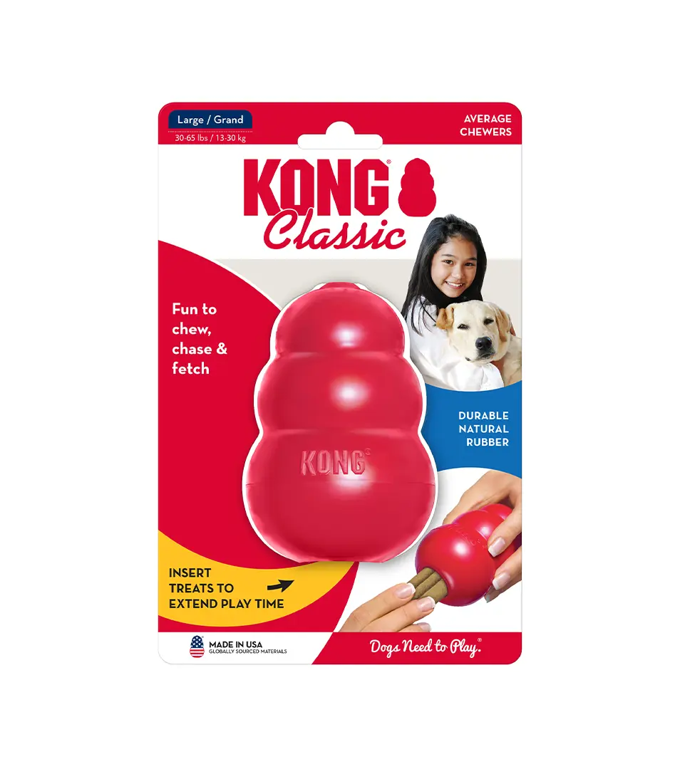 Hračka Kong Dog Classic Granát červený, guma prírodná, L 13-30 kg