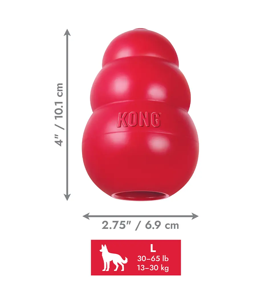Hračka Kong Dog Classic Granát červený, guma prírodná, L 13-30 kg