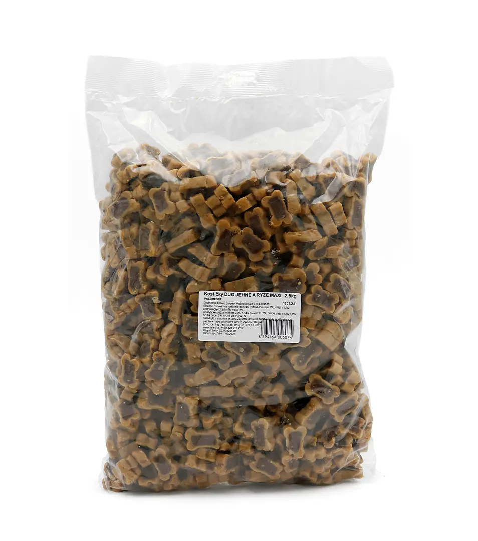 Kostičky DUO MAXI jahňa & ryža 2,5 kg - polomäkká maškrta