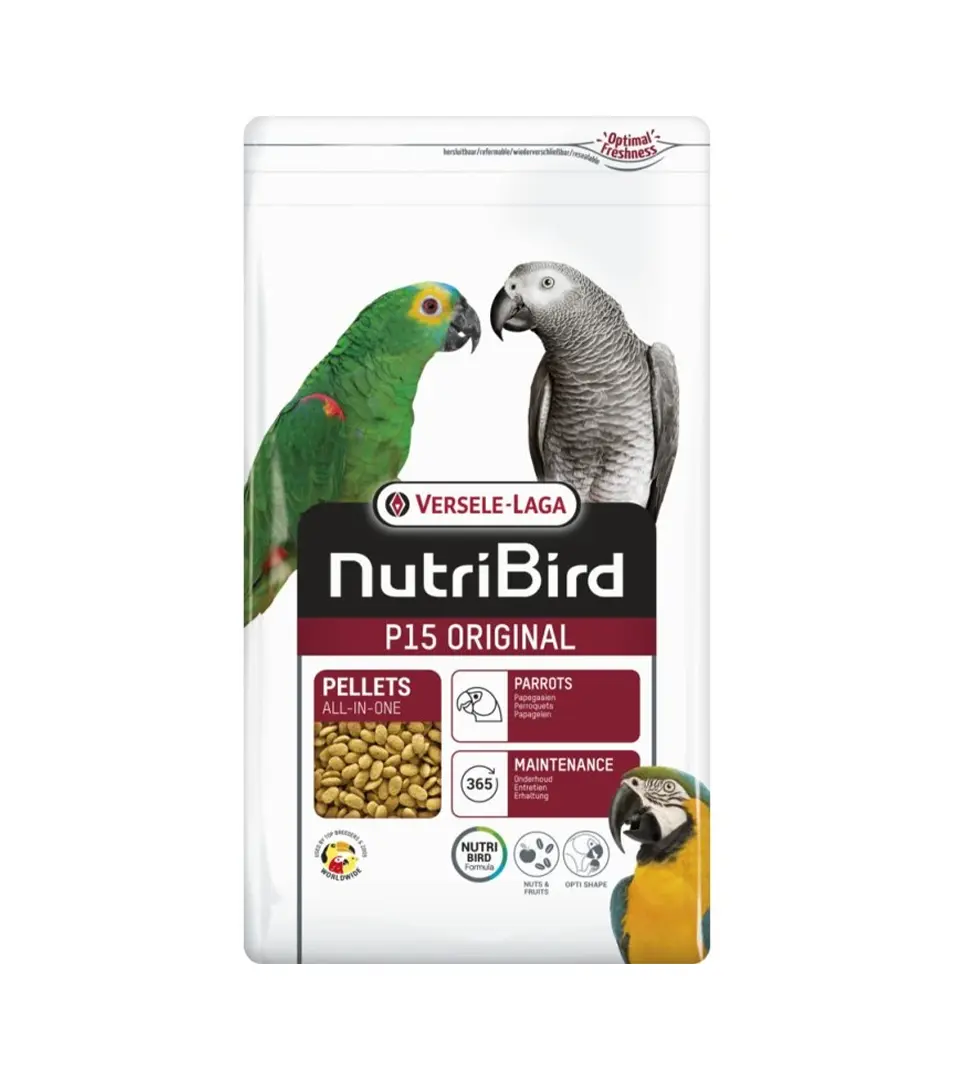 VL Orlux NutriBird P15 Original- extrudy pre veľké papagáje s ovocím  na denné kŕmenie 3 kg
