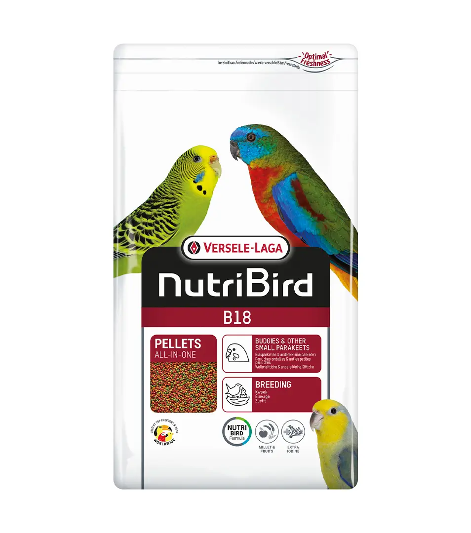 VL Orlux NutriBird B18- extrudy pro chov, přepeřování a zvýšené nároky andulek atd. 3 kg