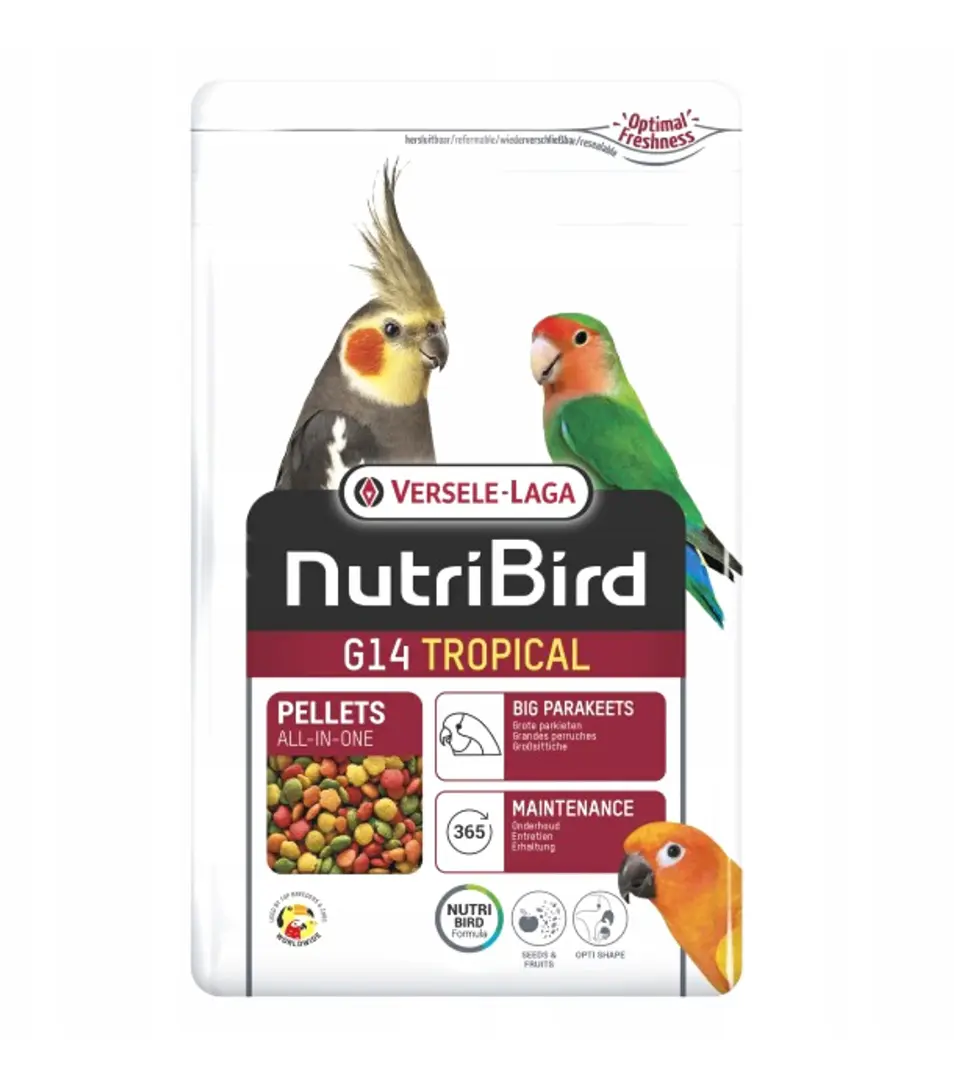 VL Orlux NutriBird G14 Tropical- extrudy pre stredne veľké papagáje s tropickým ovocím  na denné kŕmenie 1 kg