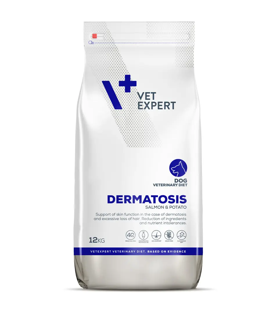 VetExpert VD dog 4T Dermatosis Salmon & Potato 12 kg