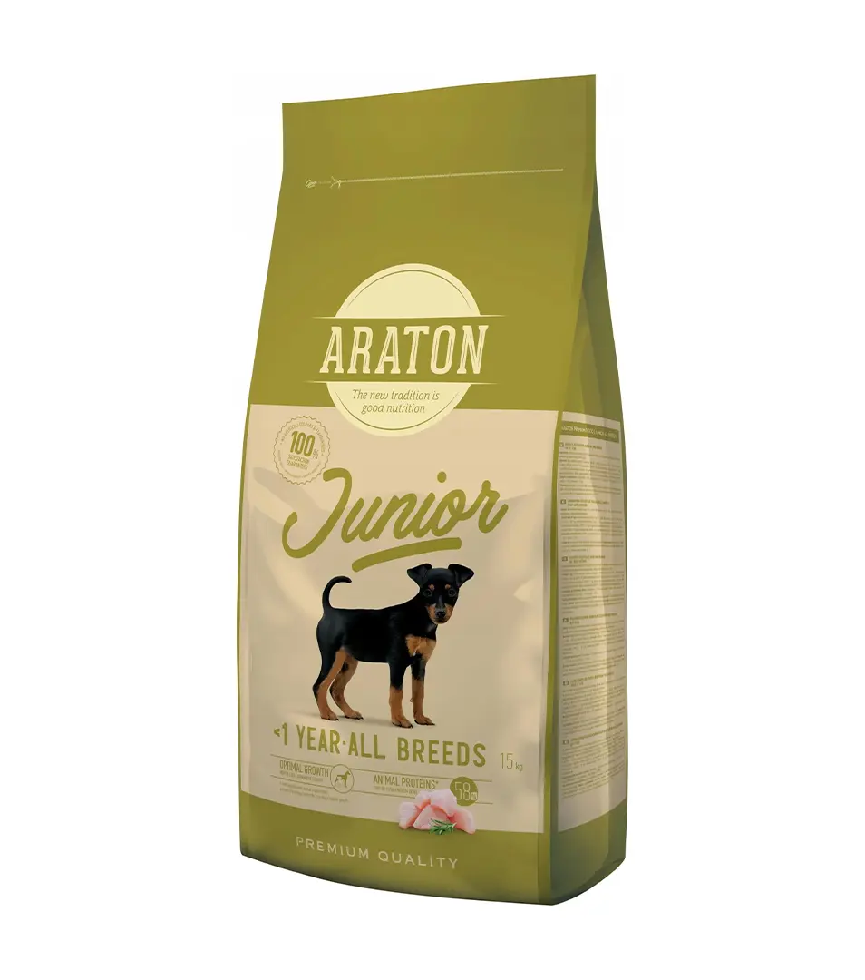 ARATON dog junior all breed poultry 15+1 kg