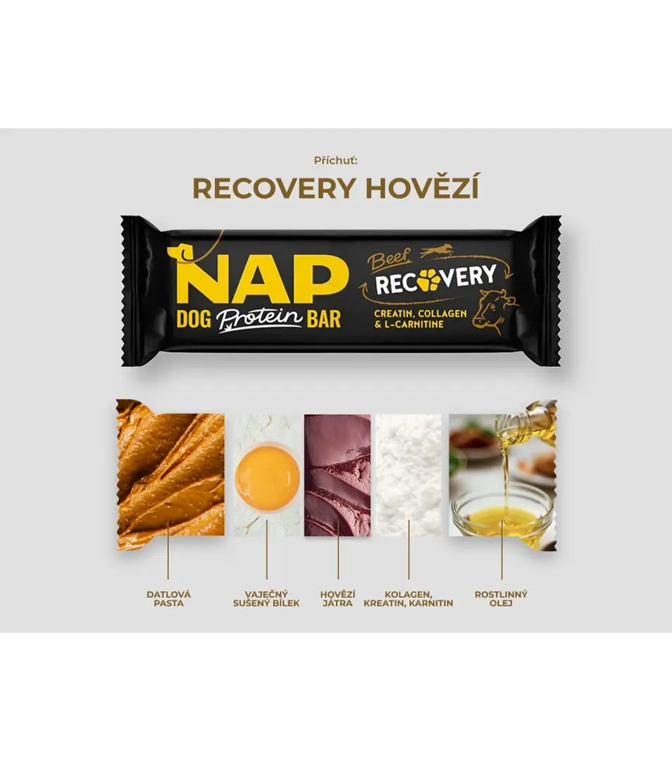 NAP RECOVERY Proteínová tyčinka pre psy hovädzia 50g