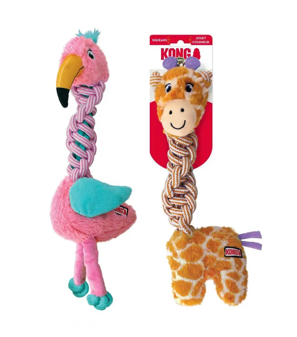 Hračka Kong Dog Knots Twists  zvieratko s pískatkom S/M polyester