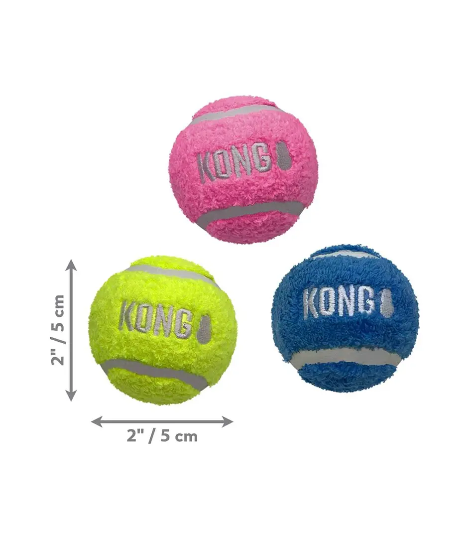 Hračka Kong Dog Sport Softies Loptičky tenis 3ks guma vulkanizovaná S