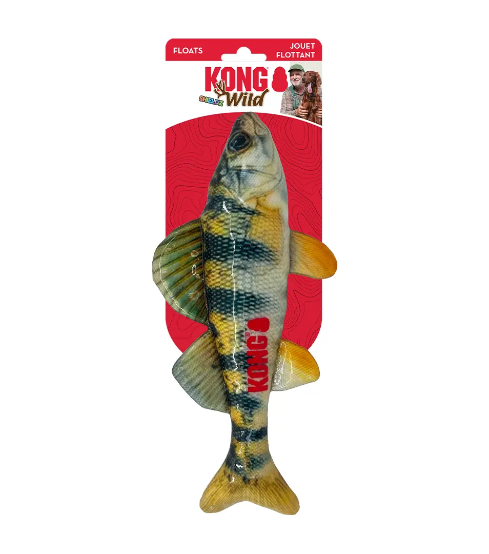 Hračka Kong Dog Wild Shieldz Perch Ryba plávacia polyester M