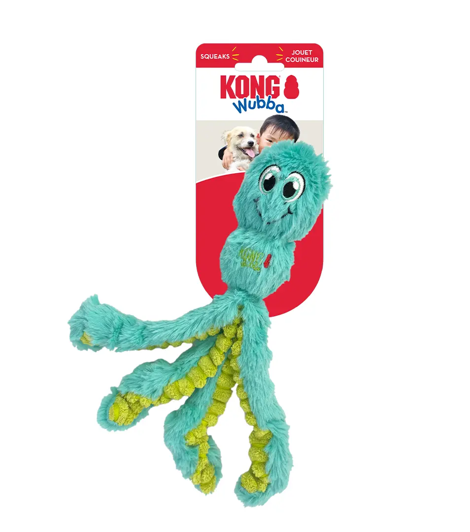 Hračka Kong Dog Wubba™Octopus chobotnica s pískatkom S polyester