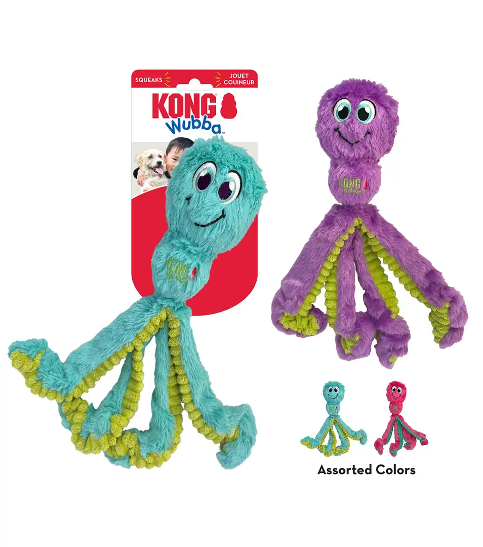 Hračka Kong Dog Wubba™Octopus chobotnica s pískatkom S polyester