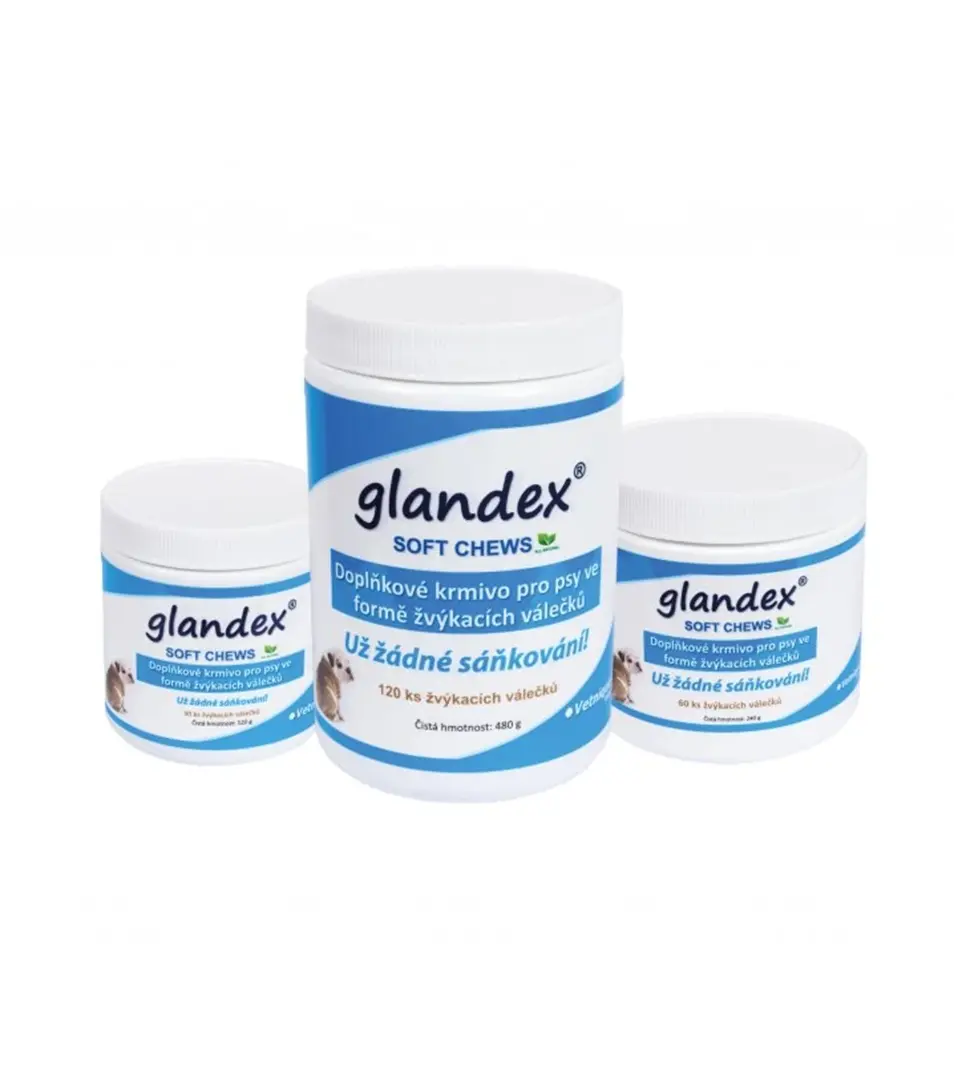 GLANDEX SOFT CHEWS 120 ks, 480 g