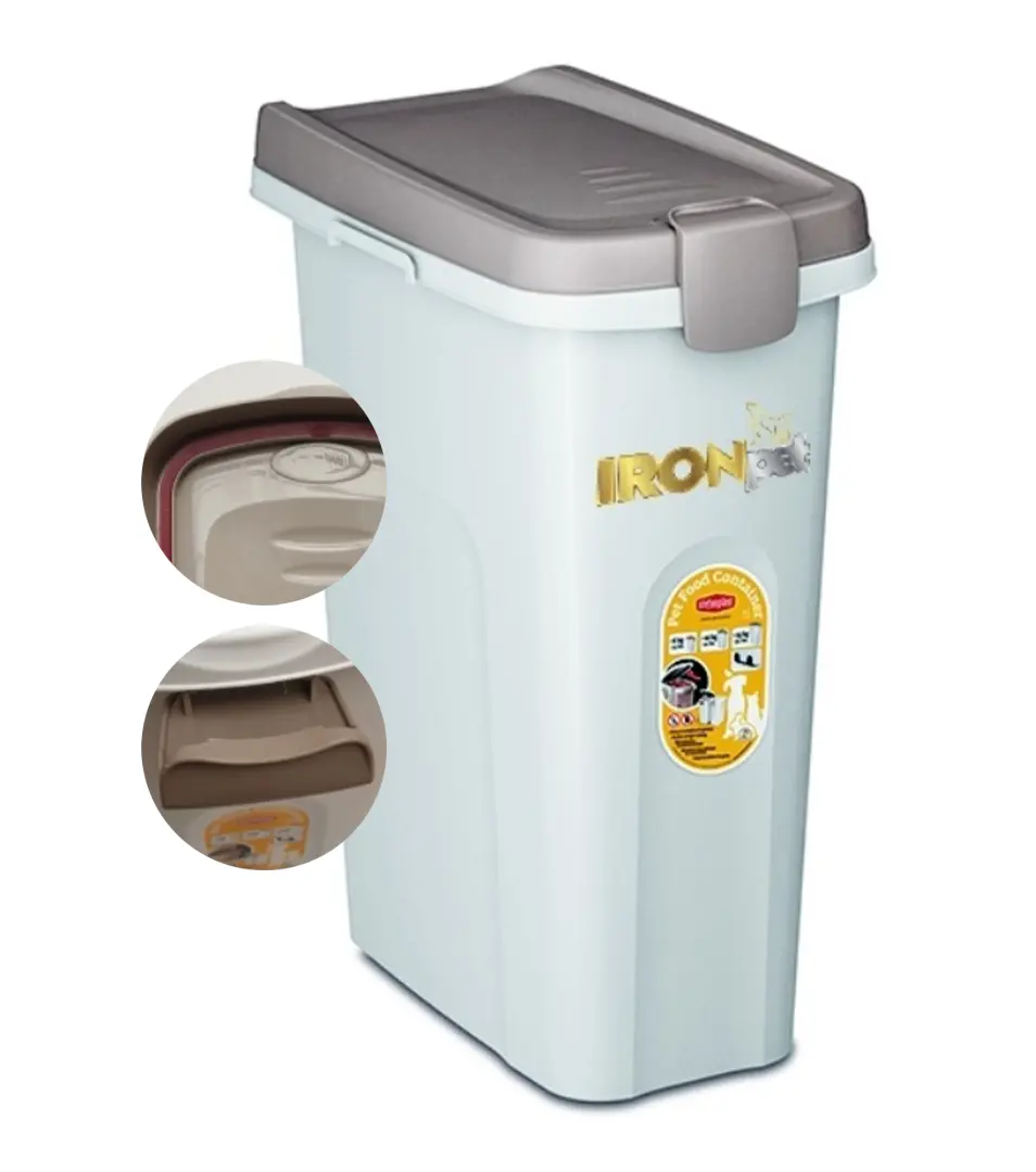 Barel na krmivo s vekom nepriehľadný 25 l / 12 kg