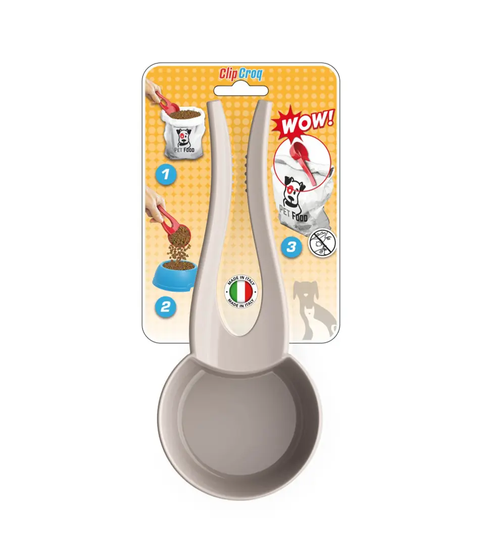 Naberačka na krmivo s integrovanou sponou na vrece