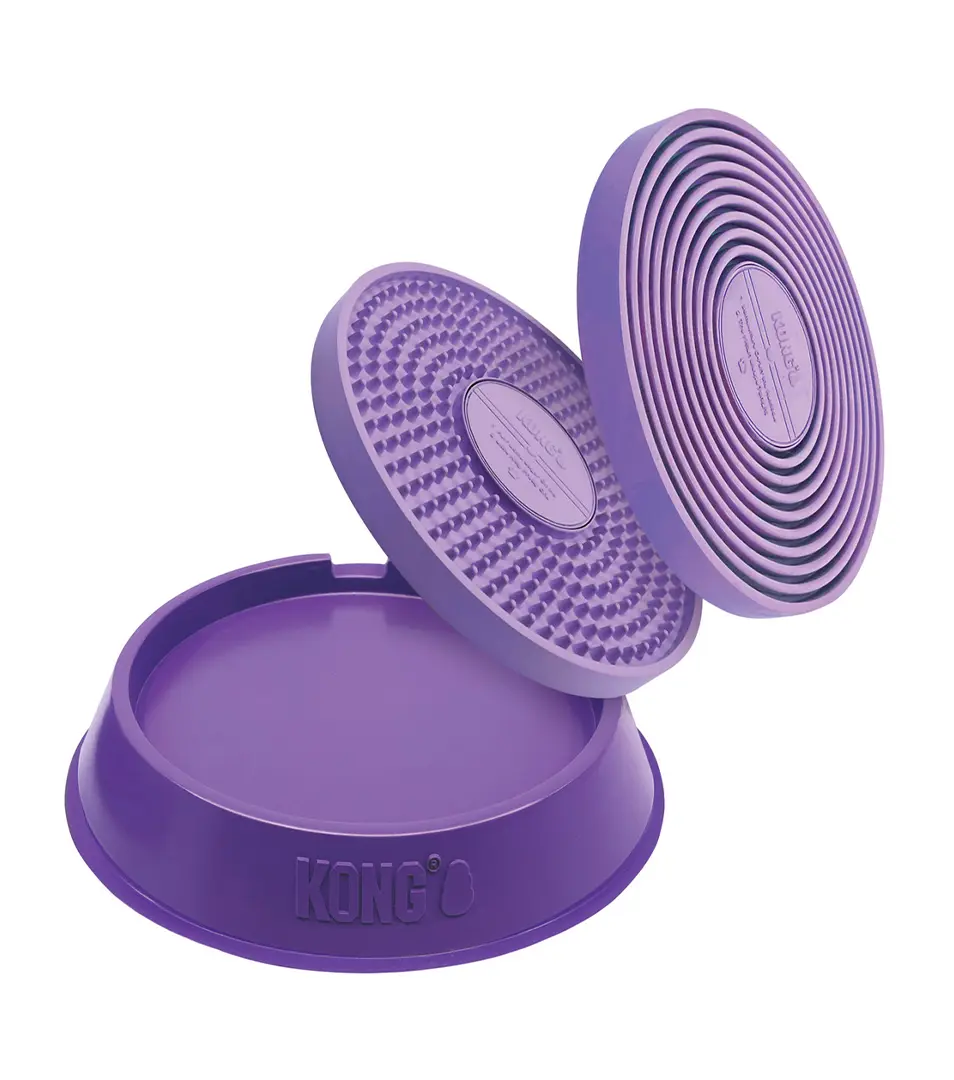 Hračka Kong Dog Licks Spinz  otočná olizovacia podložka S PP- polypropylene