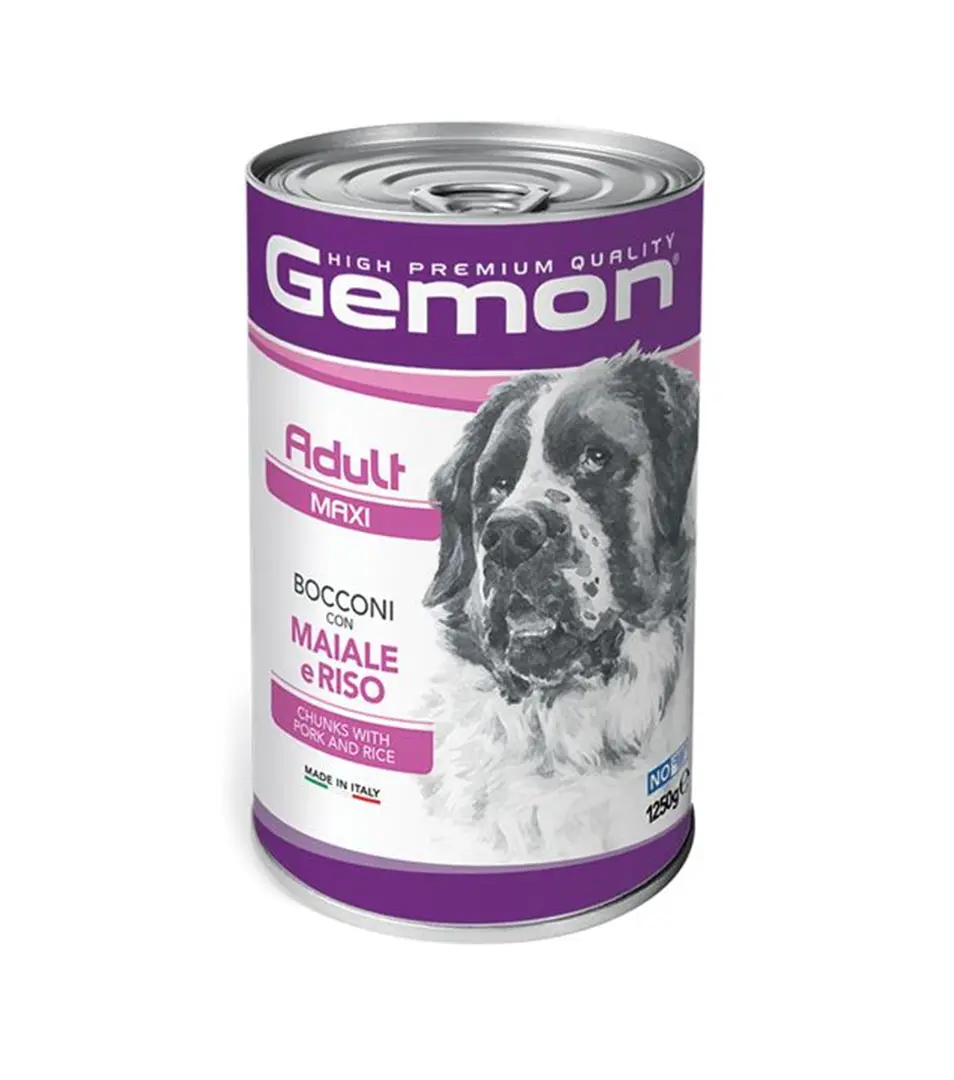 GEMON konzerva adult maxi pre psy bravčové a ryža 1250 g